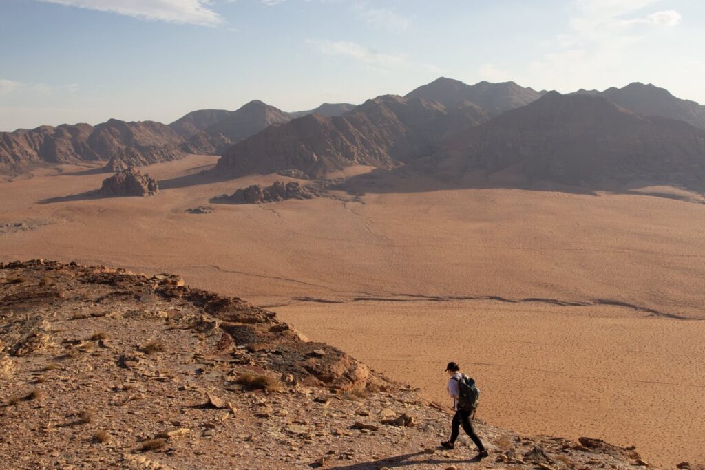 Jordan Tours hiking experience in Wadi Rum desert